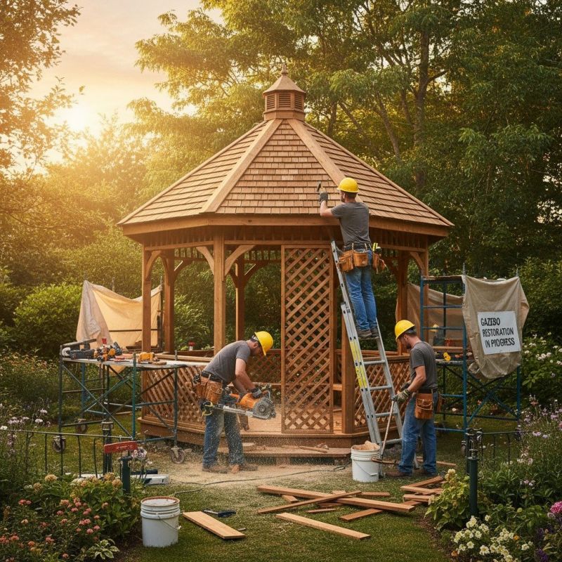 Octagonal Gazebo Installation
