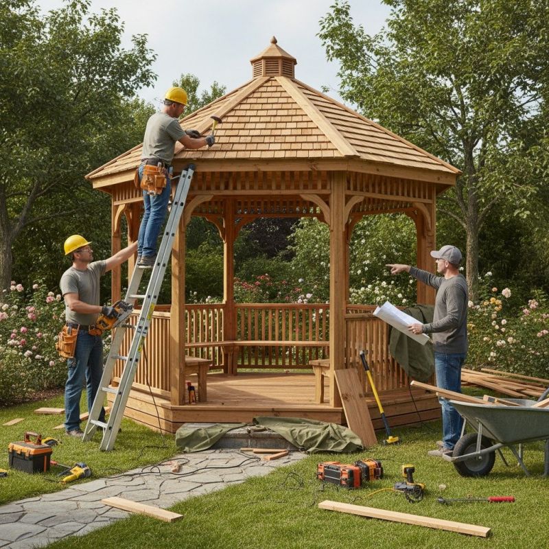Octagonal Gazebo Installation