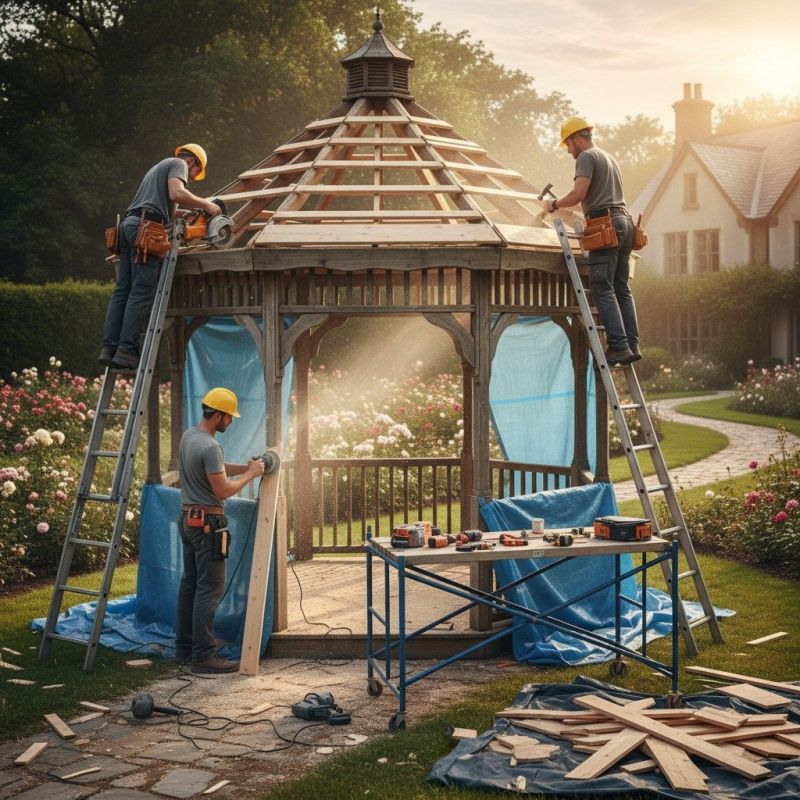 Octagonal Gazebo Installation
